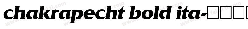 chakrapecht bold ita字体转换
